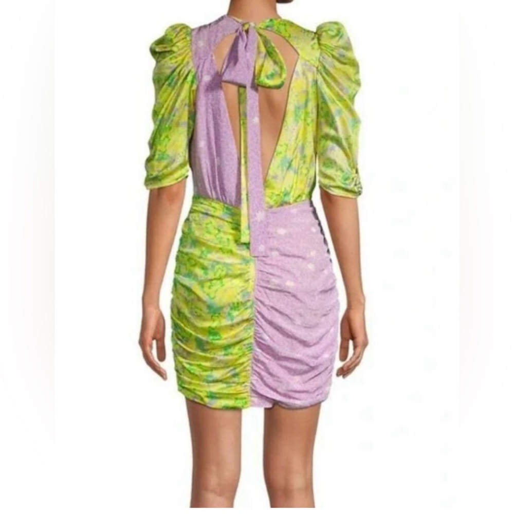 FOR LOVE AND LEMONS Dubois mix print mini dress in Freedom Floral - Picture 4 of 10